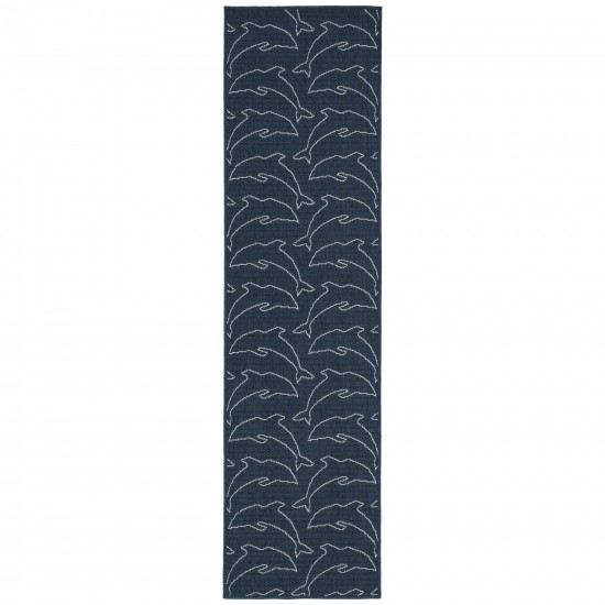 Kaleen Puerto Collection PRT04-22 Navy Area Rug 3'6" x 5'6"