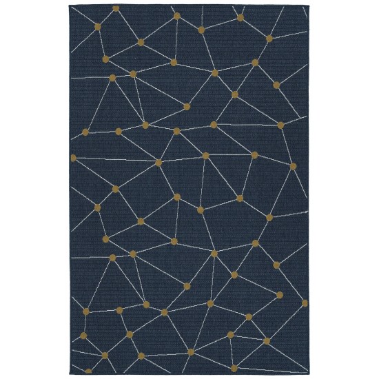 Kaleen Puerto Collection PRT06-22 Navy Throw Rug 1'9" x 3'