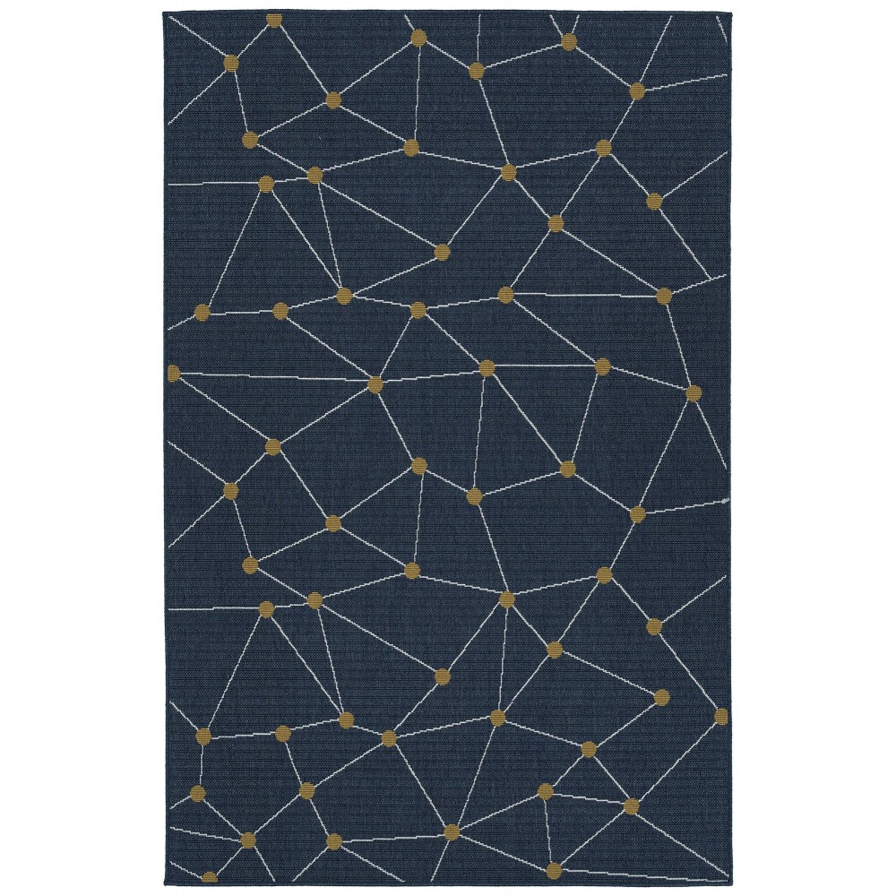 Kaleen Puerto Collection PRT06-22 Navy Runner 2'2" x 8'