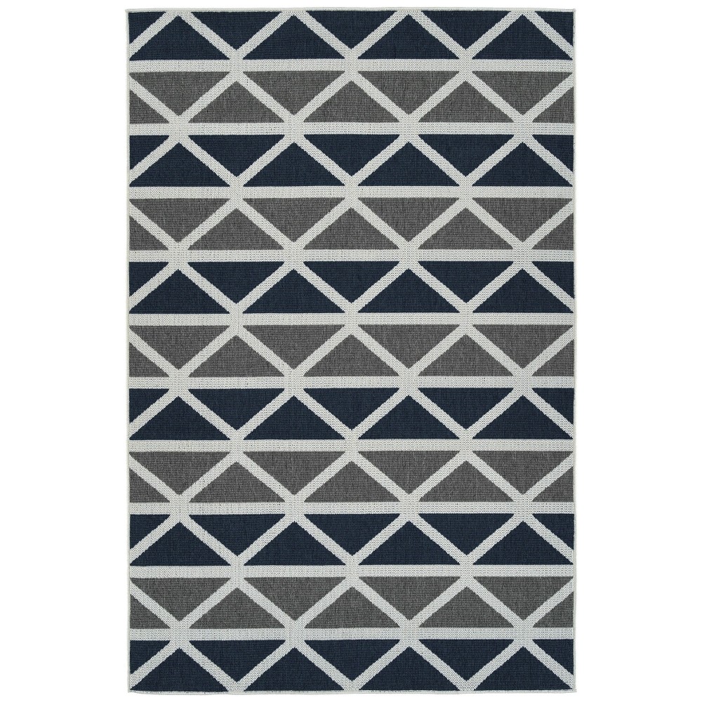 Kaleen Puerto Collection Dark Grey Throw Rug 1'9" x 3'