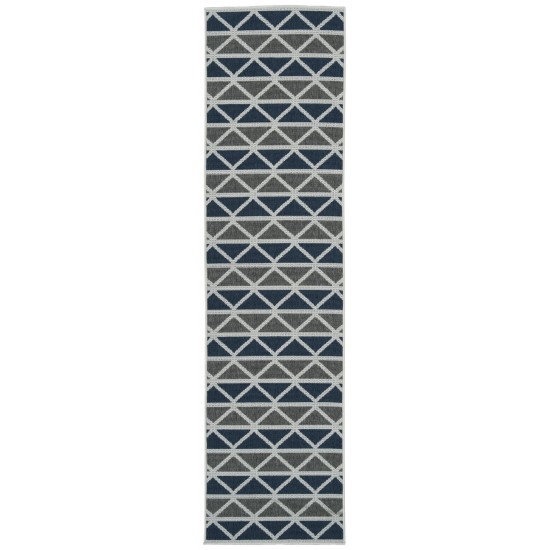 Kaleen Puerto Collection Dark Grey Throw Rug 1'9" x 3'