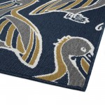 Kaleen Puerto Collection Navy Gray Runner 2'2" x 8'