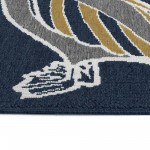 Kaleen Puerto Collection Navy Gray Runner 2'2" x 8'