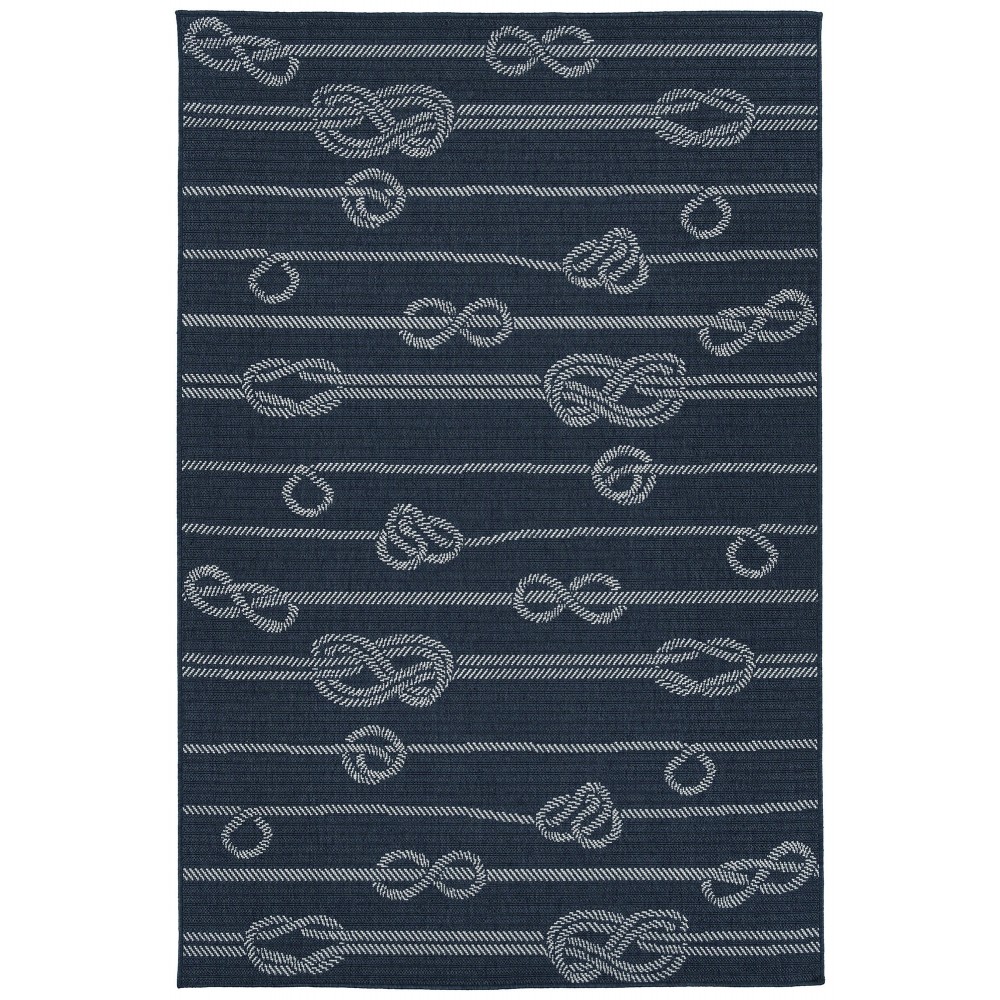 Kaleen Puerto Collection PRT12-22 Navy Runner 2'2" x 8'