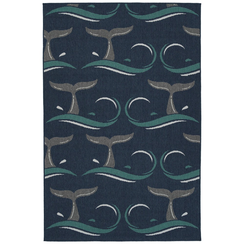 Kaleen Puerto Collection Blue Navy Runner 2'2" x 8'