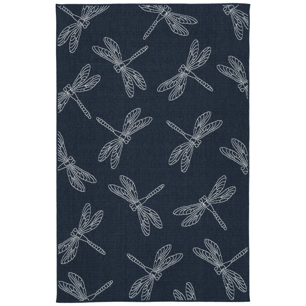 Kaleen Puerto Collection PRT18-22 Navy Runner 2'2" x 8'