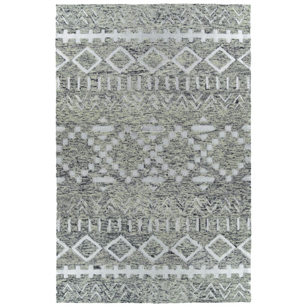 Kaleen Radiance Collection Light Grey Area Rug 5' x 7'9"