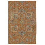 Kaleen Relic Collection Paprika Gray Throw Rug 2' x 3'