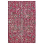 Kaleen Relic Collection Bright Pink Throw Rug 2' x 3'