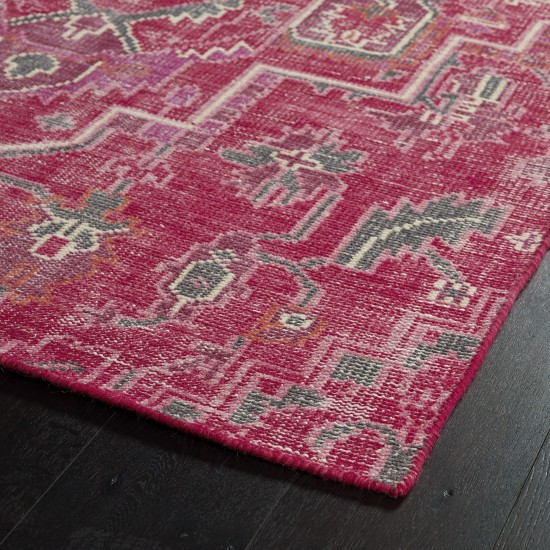 Kaleen Relic Collection Bright Pink Area Rug 4' x 6'