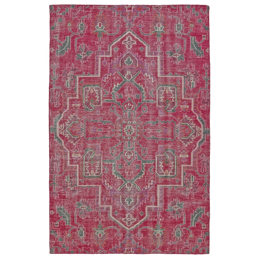 Kaleen Relic Collection Bright Pink Area Rug 5'6" x 8'6"