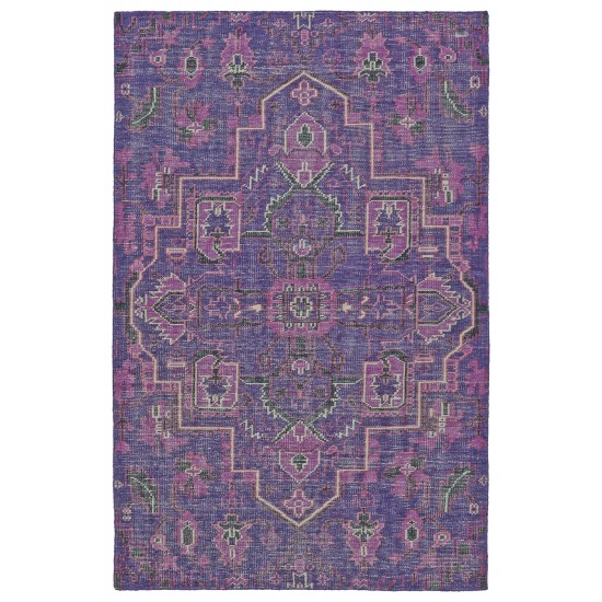 Kaleen Relic Collection Bright Purple Throw Rug 2' x 3'