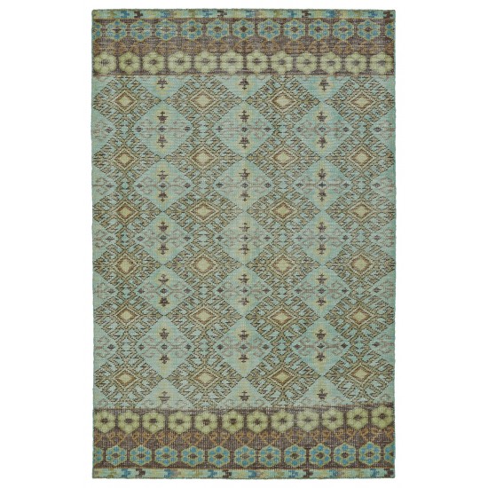 Kaleen Relic Collection Light Turquoise Throw Rug 2' x 3'