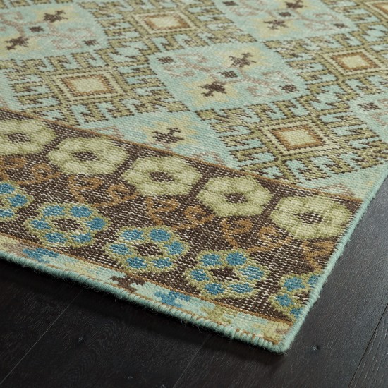 Kaleen Relic Collection Light Turquoise Throw Rug 2' x 3'