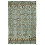 Kaleen Relic Collection Light Turquoise Area Rug 4' x 6'