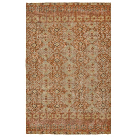 Kaleen Relic Collection Light Orange Throw Rug 2' x 3'