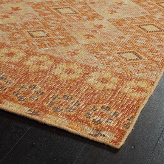 Kaleen Relic Collection Light Orange Throw Rug 2' x 3'