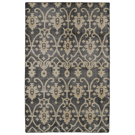 Kaleen Restoration Collection Charcoal LtBrown Area Rug 4' x 6'