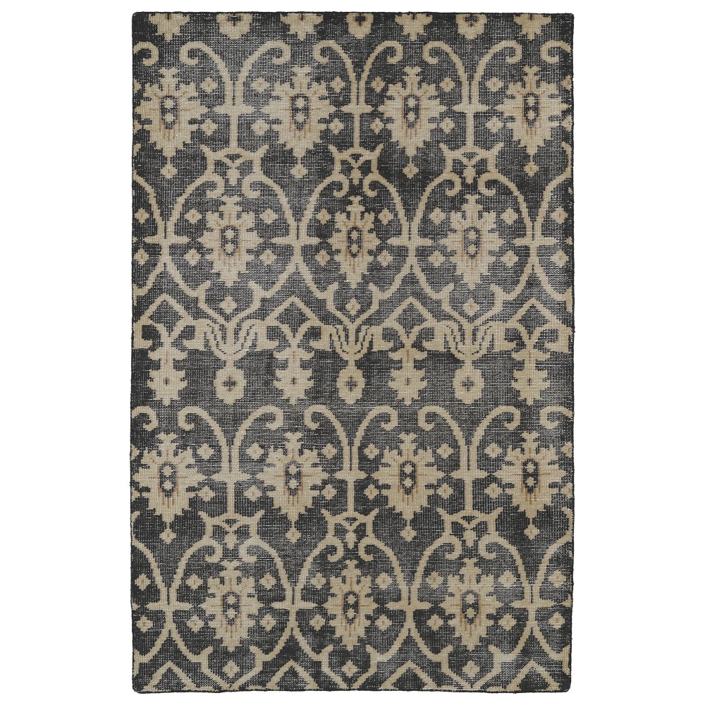 Kaleen Restoration Collection Charcoal LtBrown Area Rug 4' x 6'