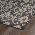 Kaleen Restoration Collection Charcoal LtBrown Area Rug 4' x 6'