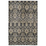 Kaleen Restoration Collection Charcoal LtBrown Area Rug 5'6" x 8'6"