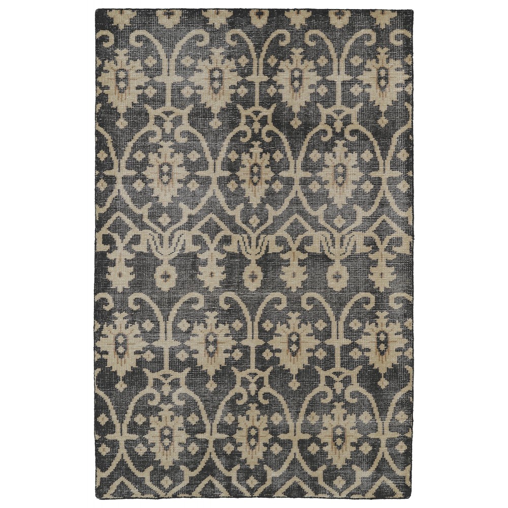 Kaleen Restoration Collection Charcoal LtBrown Area Rug 5'6" x 8'6"