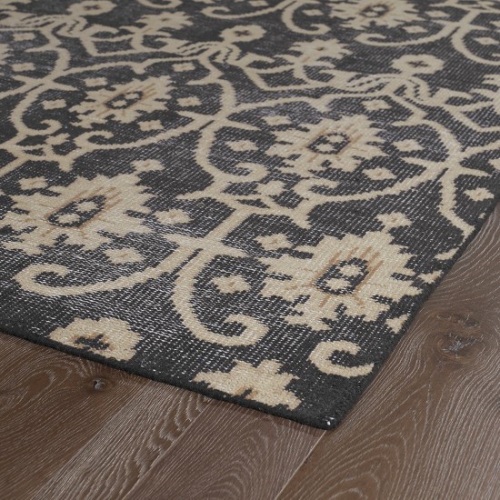 Kaleen Restoration Collection Charcoal LtBrown Area Rug 5'6" x 8'6"