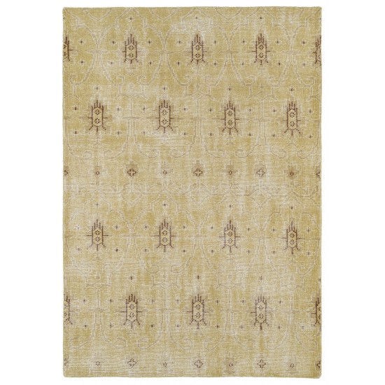 Kaleen Restoration Collection Light Gold Throw Rug 2' x 3'