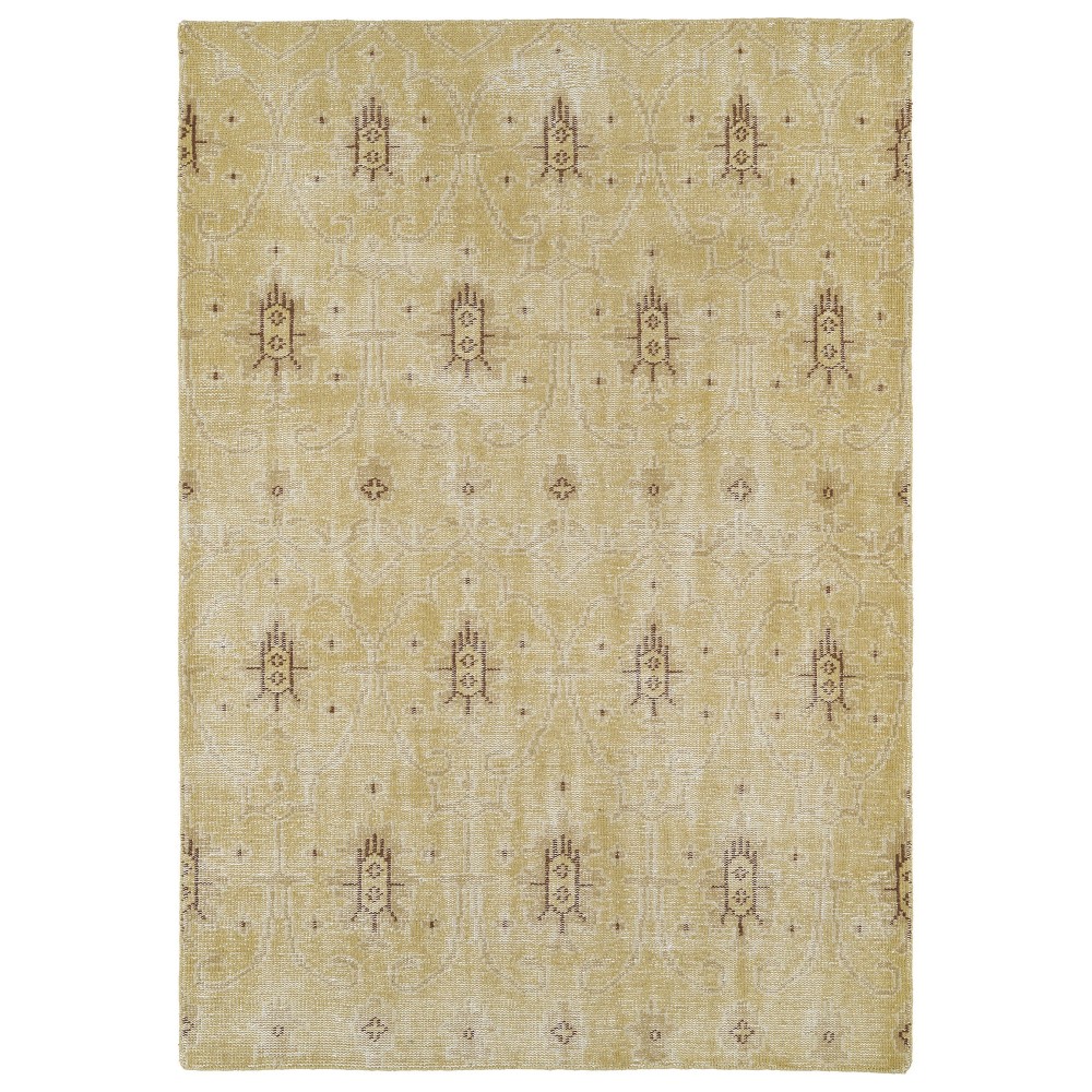 Kaleen Restoration Collection Light Gold Throw Rug 2' x 3'