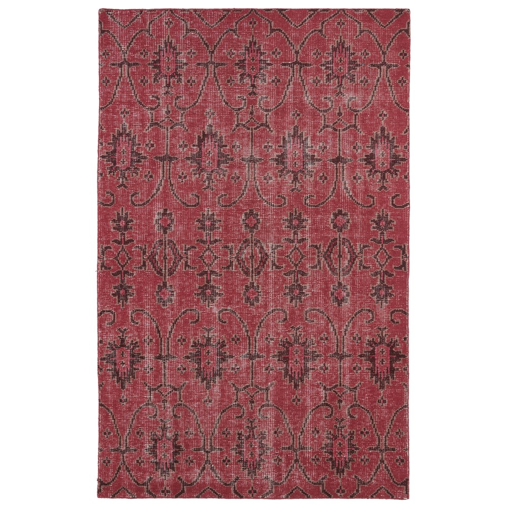 Kaleen Restoration Collection Dark Red Area Rug 4' x 6'