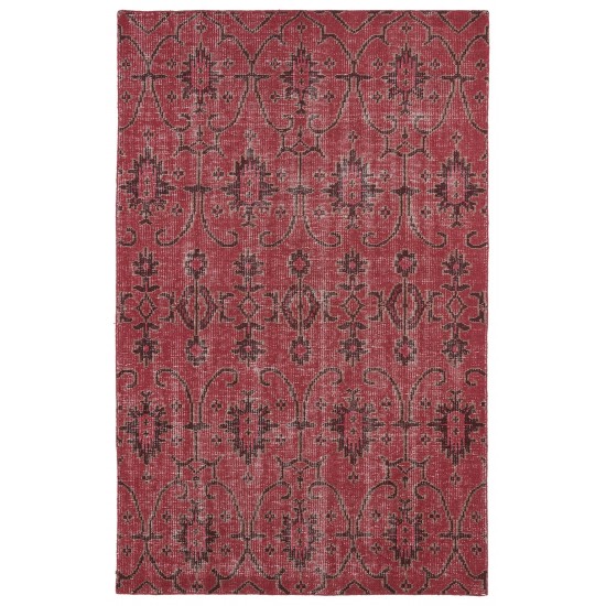 Kaleen Restoration Collection Dark Red Area Rug 5'6" x 8'6"