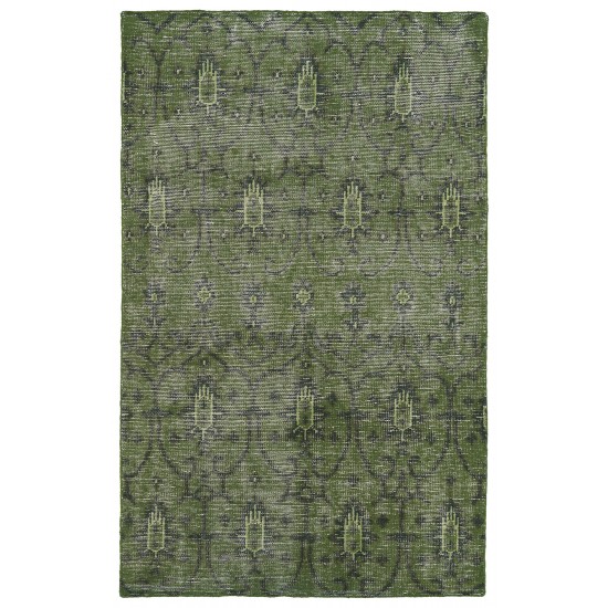 Kaleen Restoration Collection Dark Green Area Rug 5'6" x 8'6"