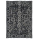 Kaleen Restoration Collection Black Midnight Throw Rug 2' x 3'