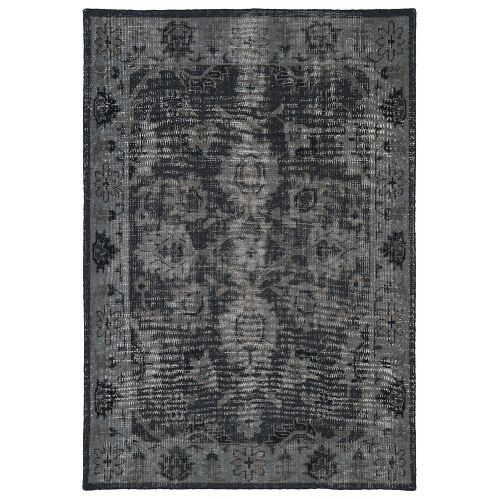 Kaleen Restoration Collection Black Midnight Area Rug 4' x 6'