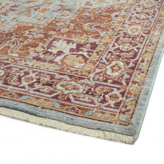 Kaleen Rila Collection Bright Light Blue Throw Rug 18" x 18"