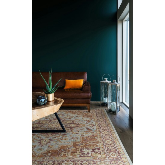 Kaleen Rila Collection Bright Light Blue Area Rug 7'10" x 10'10"