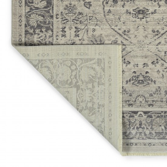 Kaleen Rila Collection Gray Charcoal Throw Rug 18" x 18"