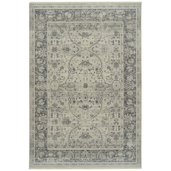 Kaleen Rila Collection Gray Charcoal Runner 2'2" x 7'6"