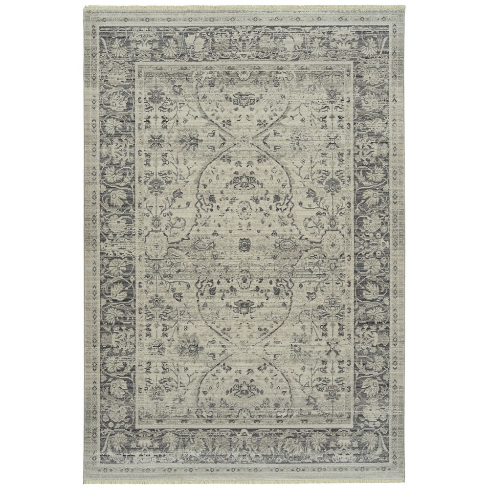 Kaleen Rila Collection Gray Charcoal Runner 2'2" x 7'6"