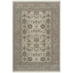 Kaleen Rila Collection Light Ivory Throw Rug 18" x 18"