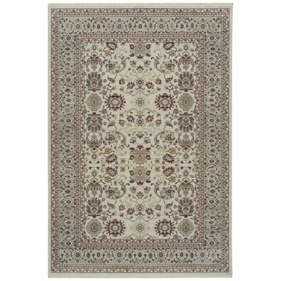 Kaleen Rila Collection Light Ivory Throw Rug 18" x 18"