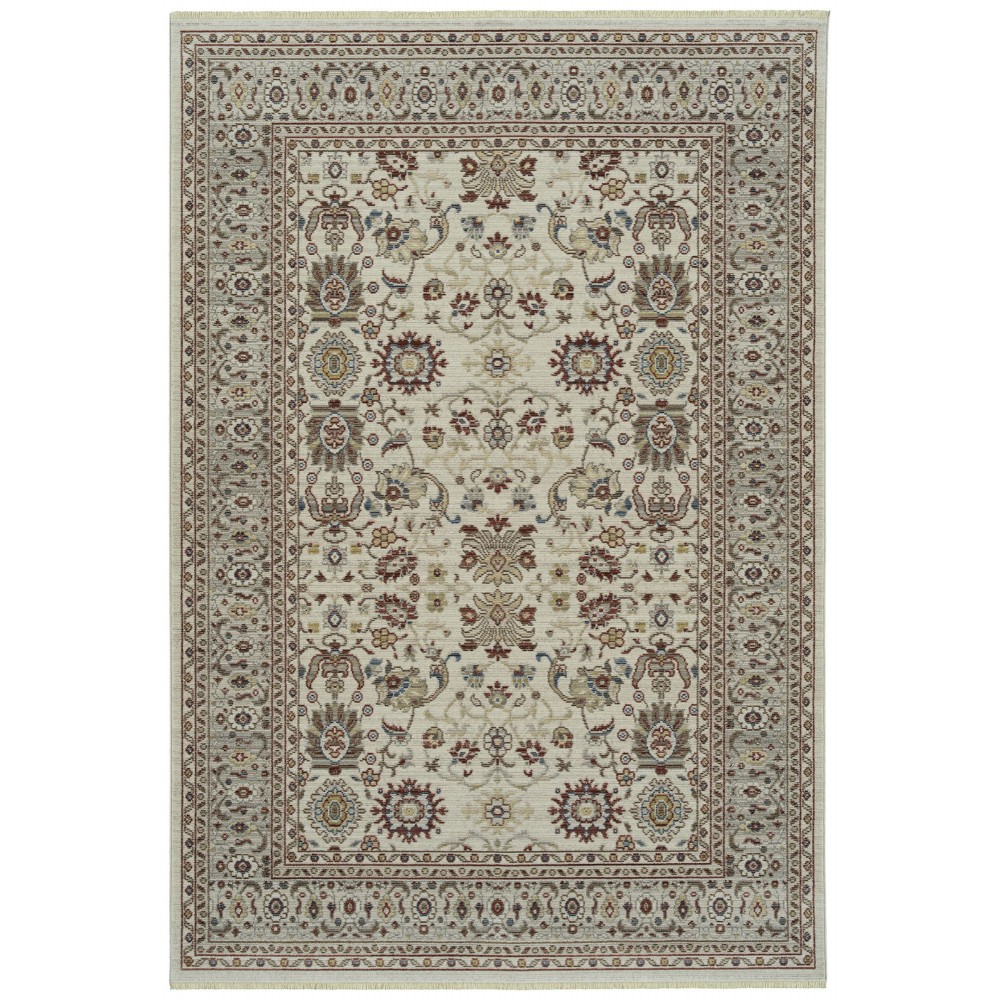 Kaleen Rila Collection Light Ivory Throw Rug 2' x 3'