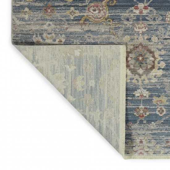 Kaleen Rila Collection Blue Rust Area Rug 5'6" x 7'9"