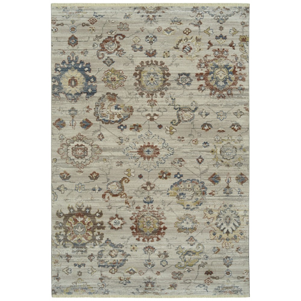 Kaleen Rila Collection Light Taupe Throw Rug 2' x 3'