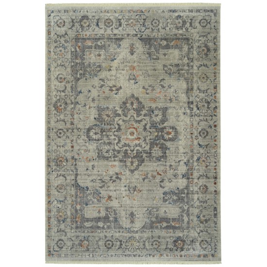 Kaleen Rila Collection Light Silver Throw Rug 2' x 3'