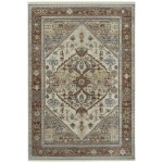 Kaleen Rila Collection Dark Brick Throw Rug 2' x 3'