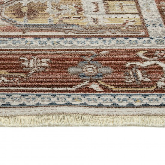 Kaleen Rila Collection Dark Brick Area Rug 7'10" x 10'10"