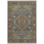 Kaleen Rila Collection Dark Blue Throw Rug 18" x 18"