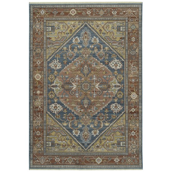 Kaleen Rila Collection Dark Blue Throw Rug 18" x 18"