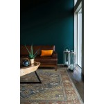 Kaleen Rila Collection Dark Blue Area Rug 5'6" x 7'9"